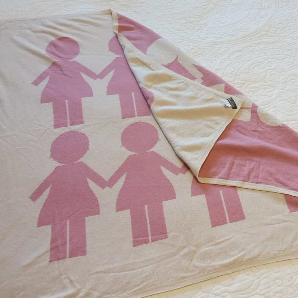 Cashmere/silk baby blanket